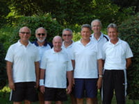 Foto von links: Hermann Paul, Heinrich Rapp, Gerhard Braun, Helmut Spröhnle, Karlheinz Kallenberger, Herbert Albrecht und Gerhard Labs.